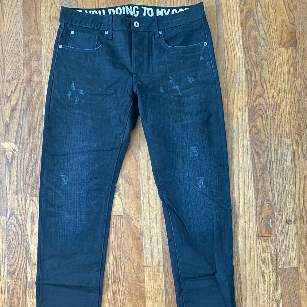 raw jeans by g star black ( mens ) size 34